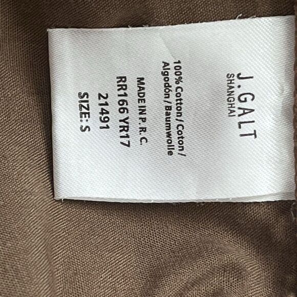 J. Galt Brandy Melville Jeans S High Rise Wide Leg Carpenter Pants Utility Brown - Picture 7 of 9